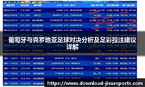 葡萄牙与克罗地亚足球对决分析及足彩投注建议详解